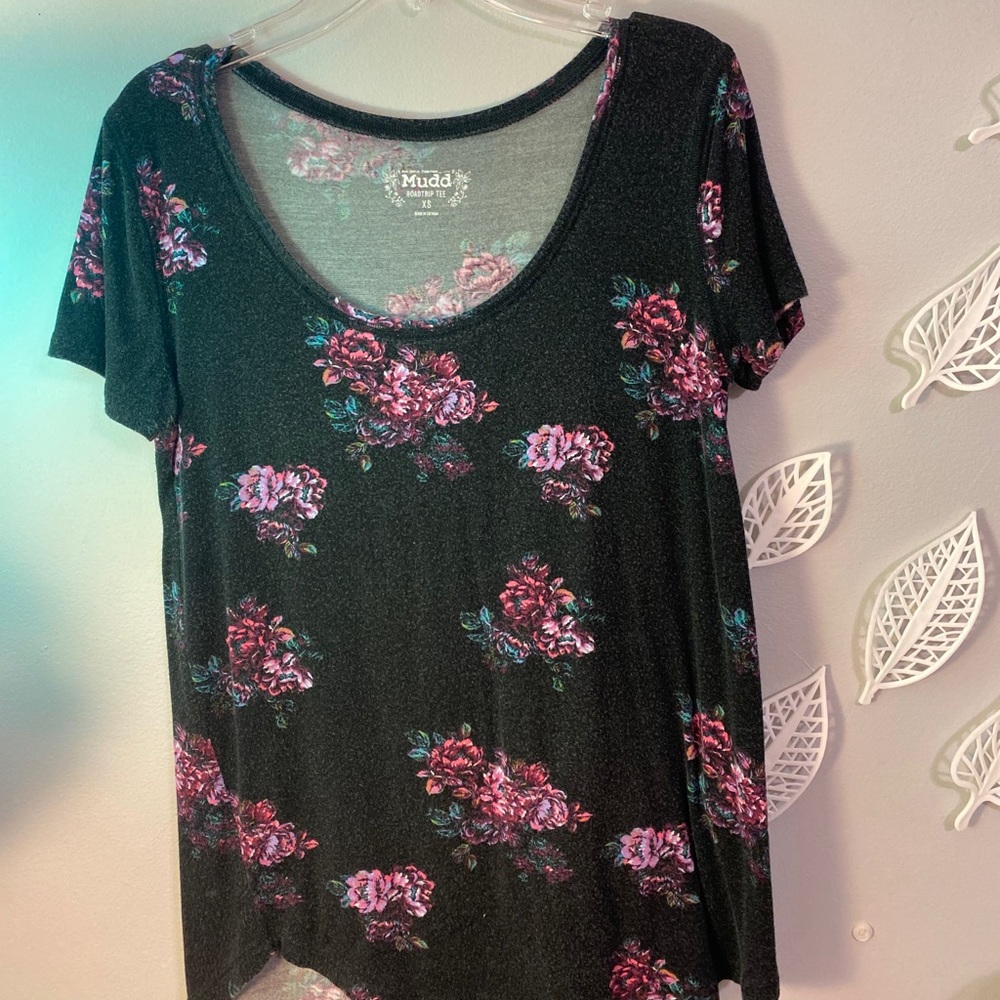 Floral road trip tee brand is mudd